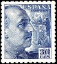 Spain 1940 Franco 30 CTS Azul Edifil 924